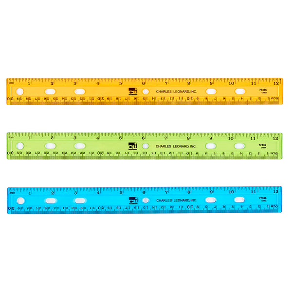 Ultraflex SAFE-T Ruler-Plastic will not break or shatter-customary and  metric scales