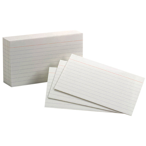 Ruled Index Cards 10PKS/100EA 3x5 White